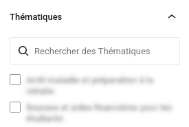 FAQtastic : ajouter une faq - sélection thématiques