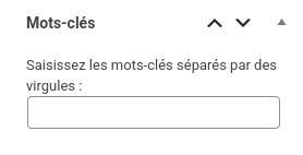 FAQtastic : ajouter une faq - ajout mots-clés