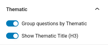 FAQtastic : gestion affichage des thématiques