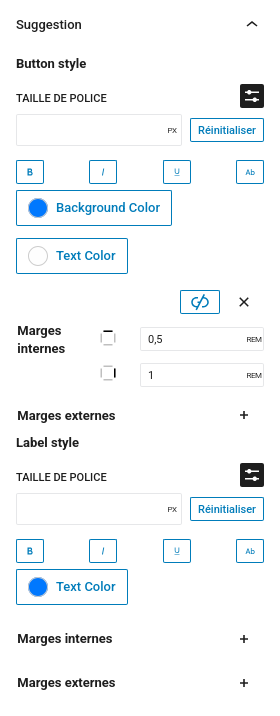 FAQtatsic chatbot : style de la suggestion de question