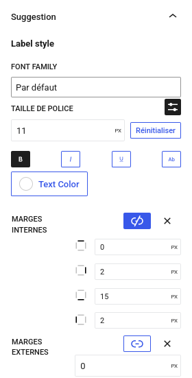 FAQtastic : styles du titre sur le bouton