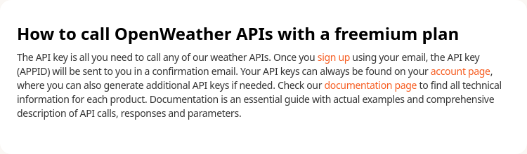 EventPost : clé API OpenWeather