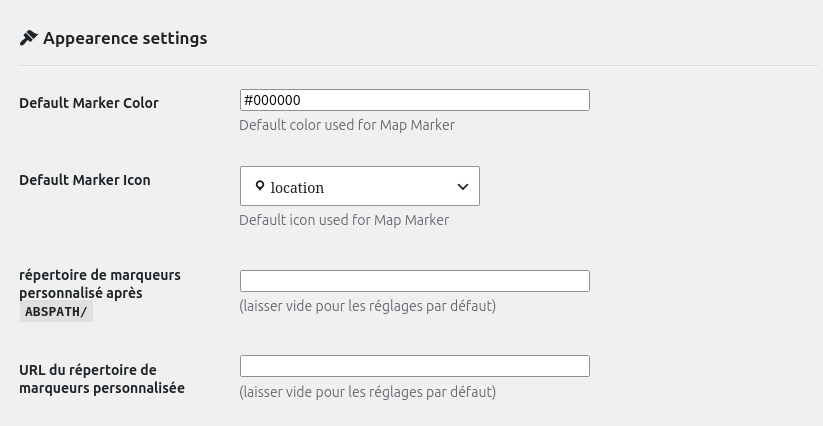 EventPost : réglages du design