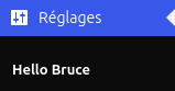 HelloBruce : menu réglages